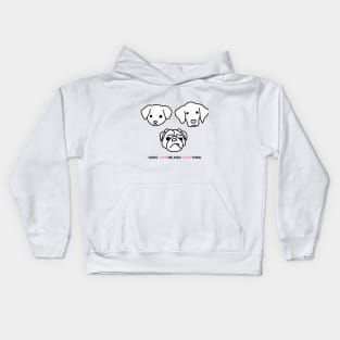 DOGS LOVE ME AND I LOVE THEM Kids Hoodie